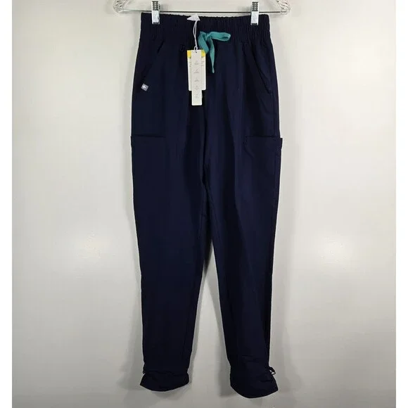 Figs XXS Saumer High Waisted Fionlite Jogger Scrub Pants Blue 840247471559 NWT - Picture 1 of 9